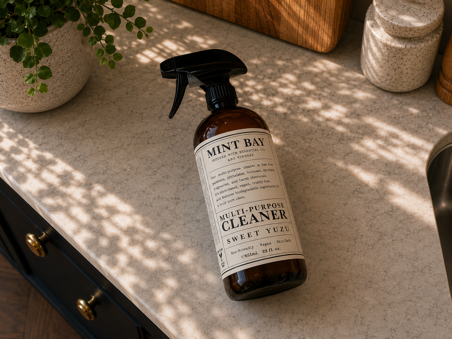 Mint Bay Sweet Yuzu botanical surface cleaner for kitchen and home care